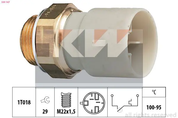 Handler.Part Temperature switch, radiator fan KW 550147 1