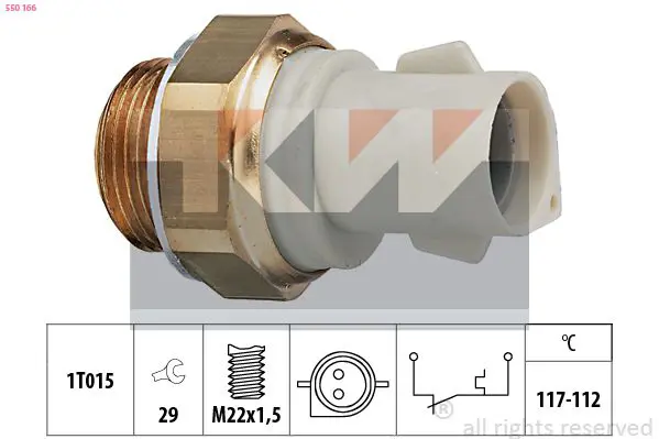 Handler.Part Temperature switch, radiator fan KW 550166 1