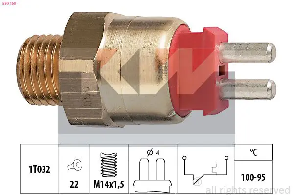 Handler.Part Temperature switch, radiator fan KW 550169 1