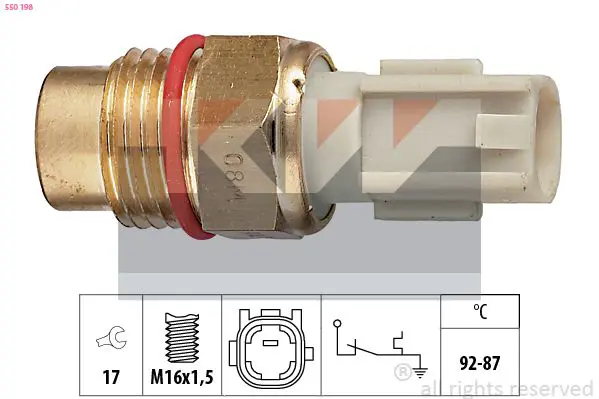 Handler.Part Temperature switch, radiator fan KW 550198 1