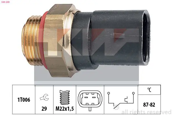 Handler.Part Temperature switch, radiator fan KW 550230 1