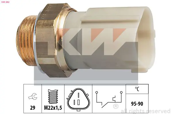 Handler.Part Temperature switch, radiator fan KW 550262 1