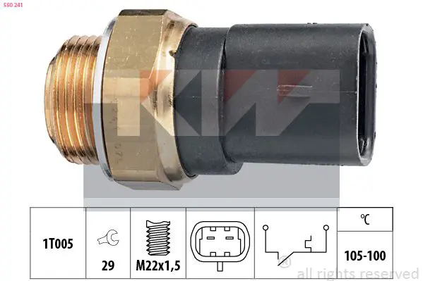 Handler.Part Temperature switch, radiator fan KW 550241 1