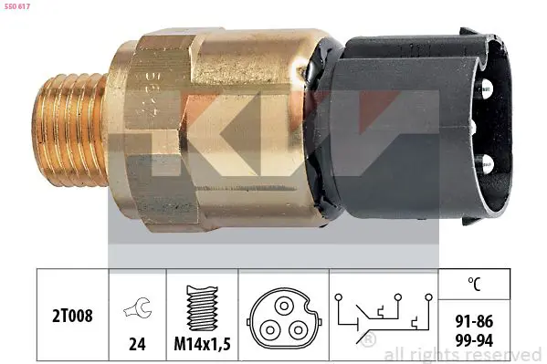 Handler.Part Temperature switch, radiator fan KW 550617 1