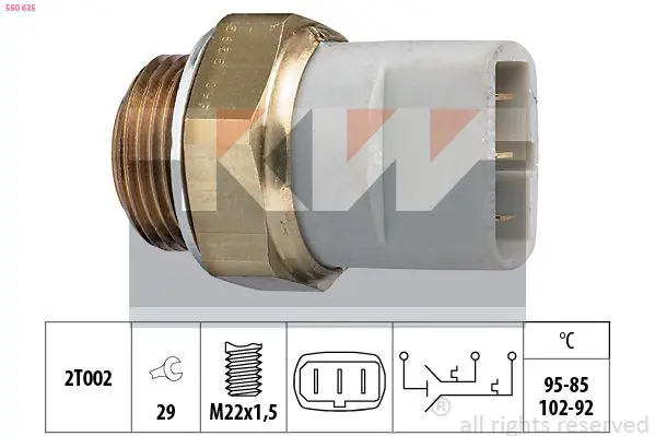 Handler.Part Temperature switch, radiator fan KW 550635 1