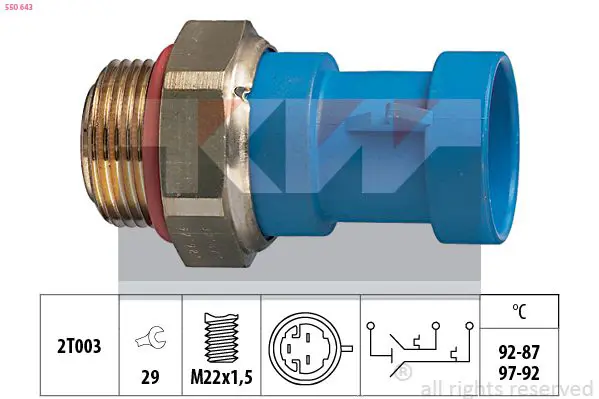 Handler.Part Temperature switch, radiator fan KW 550643 1