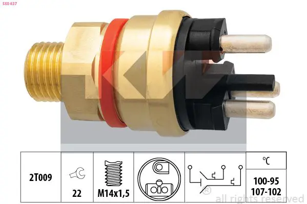 Handler.Part Temperature switch, radiator fan KW 550637 1