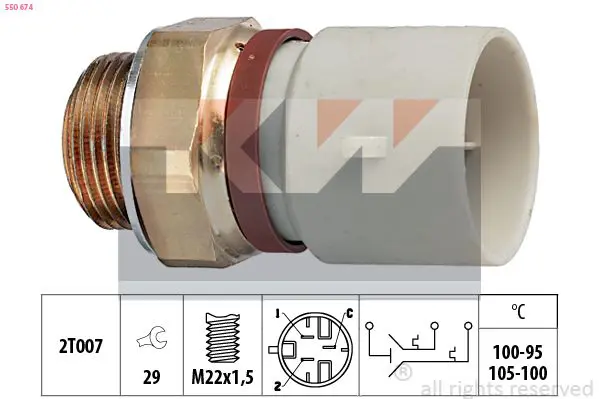 Handler.Part Temperature switch, radiator fan KW 550674 1