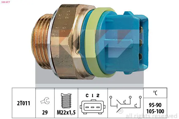 Handler.Part Temperature switch, radiator fan KW 550677 1