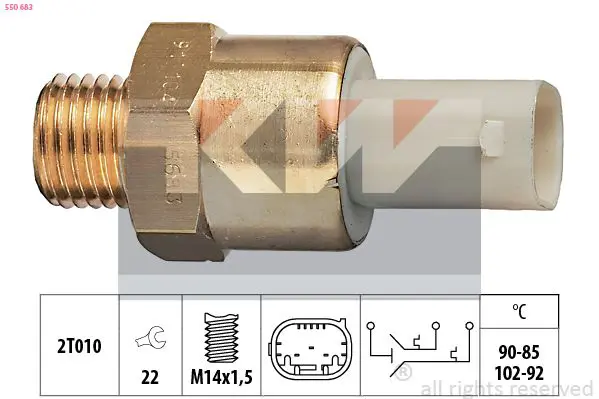 Handler.Part Temperature switch, radiator fan KW 550683 1