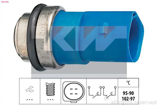 Handler.Part Temperature switch, radiator fan KW 550684 1