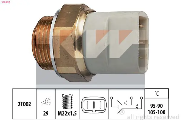 Handler.Part Temperature switch, radiator fan KW 550697 1