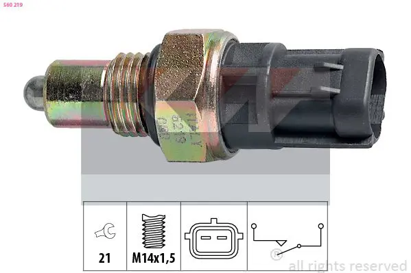 Handler.Part Switch, reverse light KW 560219 1