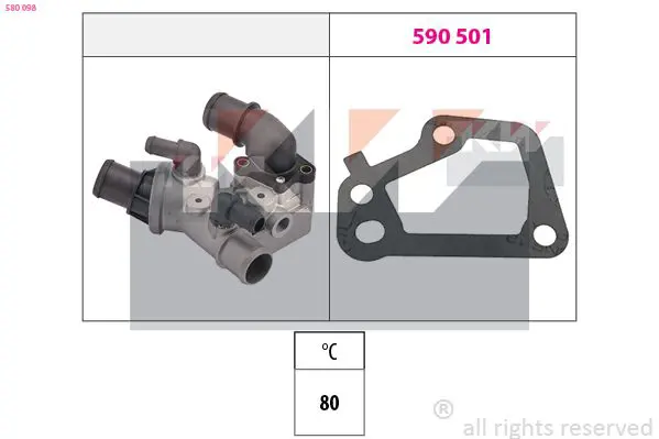 Handler.Part Thermostat, coolant KW 580098 1