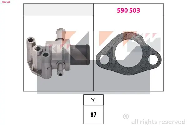 Handler.Part Thermostat, coolant KW 580105 1