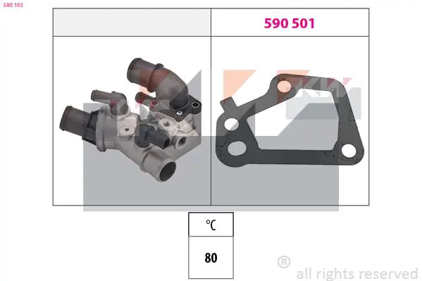 Handler.Part Thermostat, coolant KW 580103 1