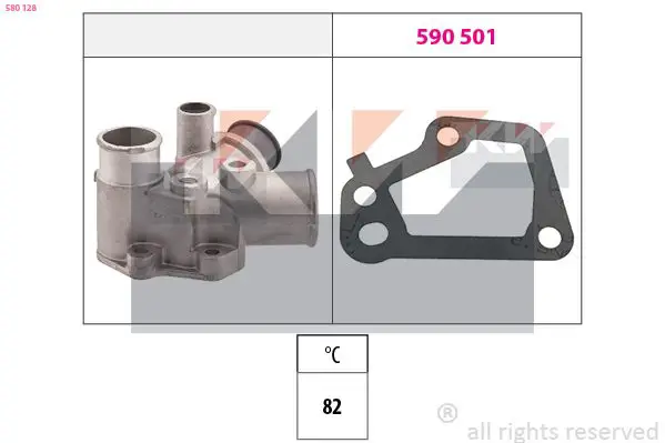 Handler.Part Thermostat, coolant KW 580128 1