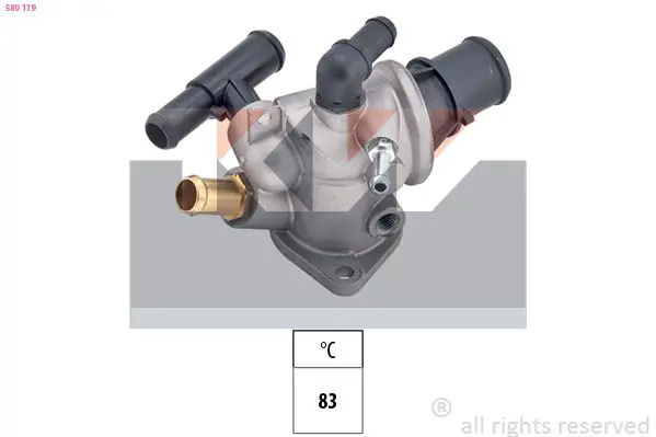 Handler.Part Thermostat, coolant KW 580119 1