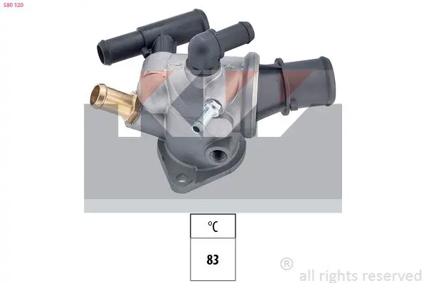 Handler.Part Thermostat, coolant KW 580120 1