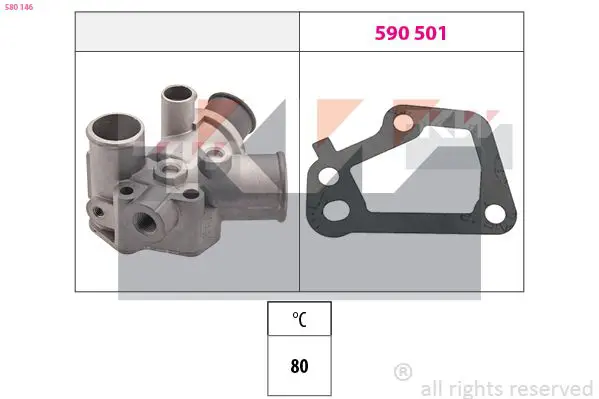 Handler.Part Thermostat, coolant KW 580146 1