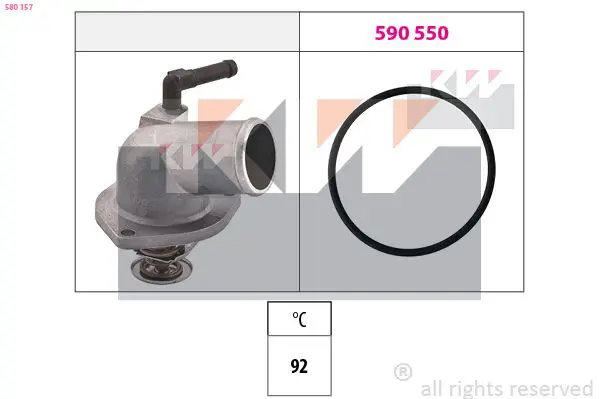 Handler.Part Thermostat, coolant KW 580157 1