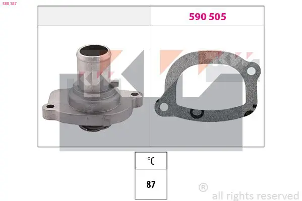 Handler.Part Thermostat, coolant KW 580187 1