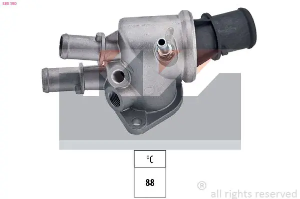 Handler.Part Thermostat, coolant KW 580190 1