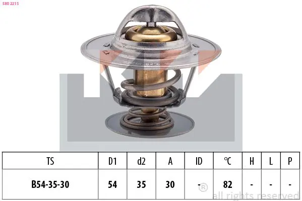 Handler.Part Thermostat, coolant KW 580221S 1