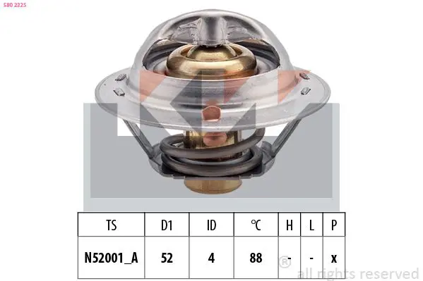 Handler.Part Thermostat, coolant KW 580232S 1