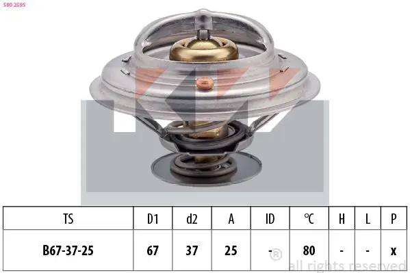 Handler.Part Thermostat, coolant KW 580259S 1