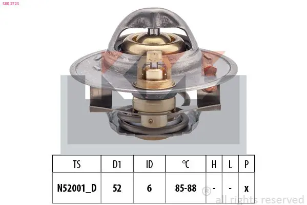 Handler.Part Thermostat, coolant KW 580272S 1