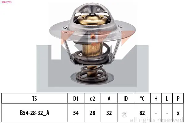 Handler.Part Thermostat, coolant KW 580276S 1