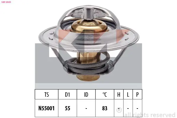 Handler.Part Thermostat, coolant KW 580304S 1