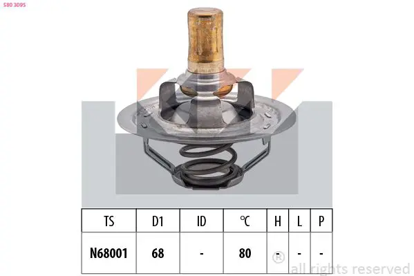 Handler.Part Thermostat, coolant KW 580309S 1