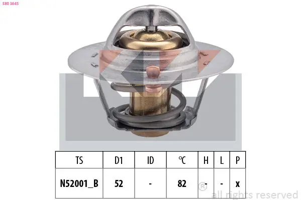 Handler.Part Thermostat, coolant KW 580364S 1