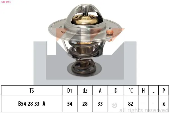 Handler.Part Thermostat, coolant KW 580371S 1