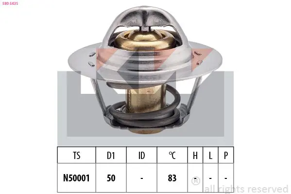 Handler.Part Thermostat, coolant KW 580543S 1