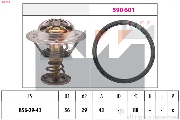 Handler.Part Thermostat, coolant KW 580553 1