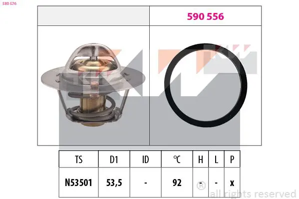 Handler.Part Thermostat, coolant KW 580576 1