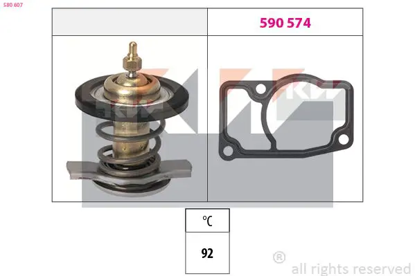 Handler.Part Thermostat, coolant KW 580590 1