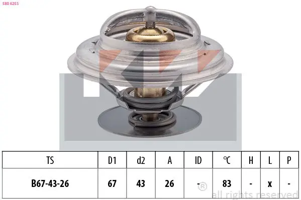 Handler.Part Thermostat, coolant KW 580625S 1