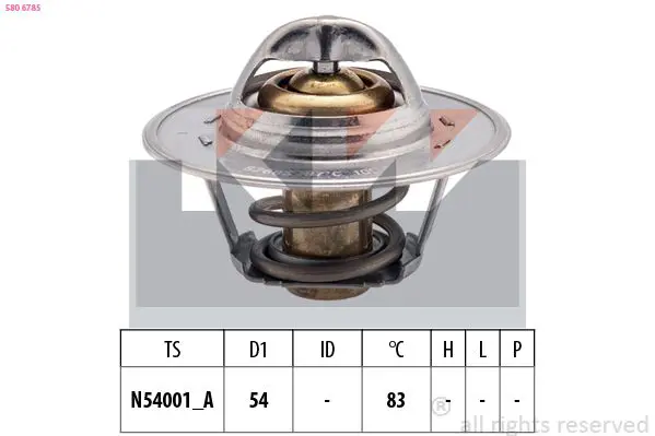 Handler.Part Thermostat, coolant KW 580678S 1