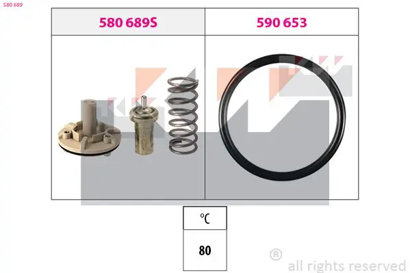 Handler.Part Thermostat, coolant KW 580689 1