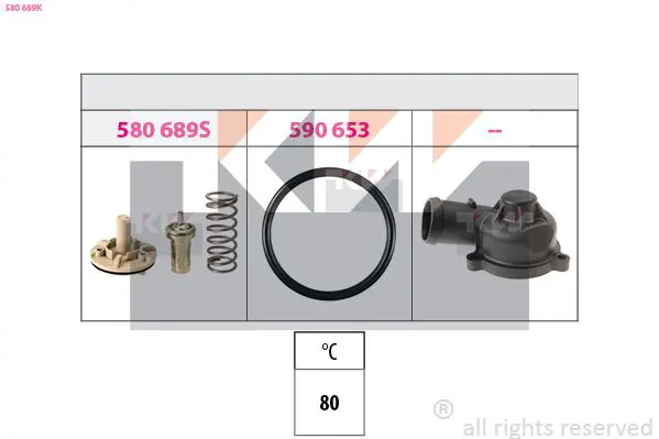 Handler.Part Thermostat, coolant KW 580689K 1