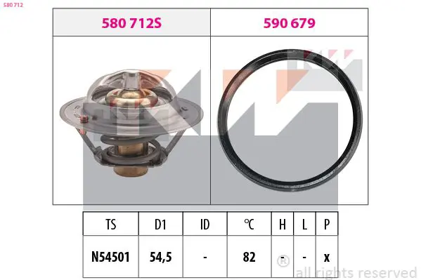 Handler.Part Thermostat, coolant KW 580712 1