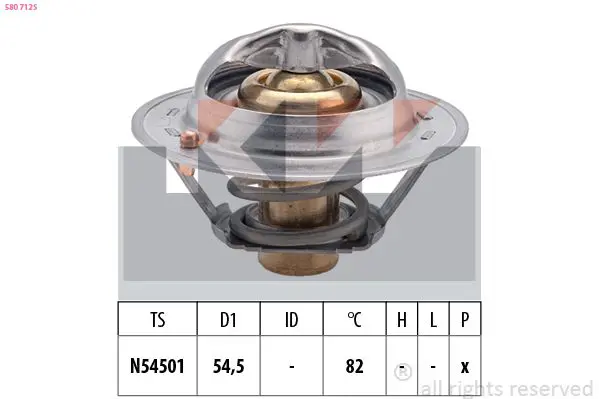 Handler.Part Thermostat, coolant KW 580719 1