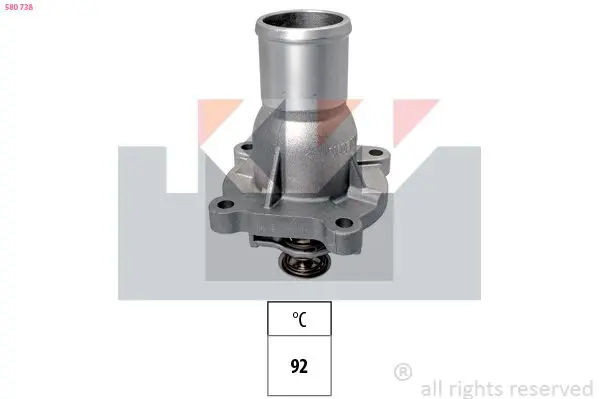 Handler.Part Thermostat, coolant KW 580738 1