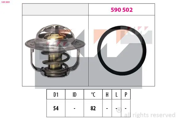 Handler.Part Thermostat, coolant KW 580800 1