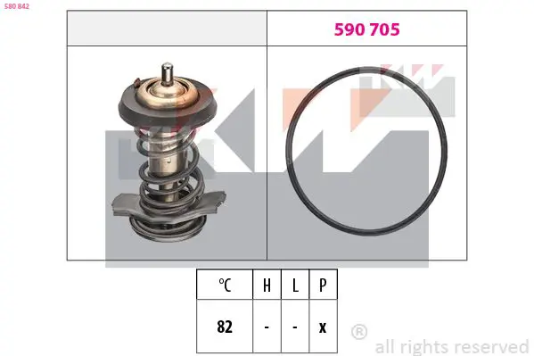 Handler.Part Thermostat, coolant KW 580842 1