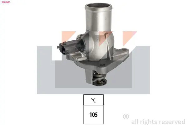 Handler.Part Thermostat, coolant KW 580860 1